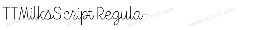 TTMilksScript Regula字体转换
